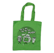 Load image into Gallery viewer, "Let's All Go To The Plaza!" Tote Bag by Jordan Kady