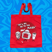 Load image into Gallery viewer, &quot;Let&#39;s All Go To The Plaza!&quot; Tote Bag by Jordan Kady
